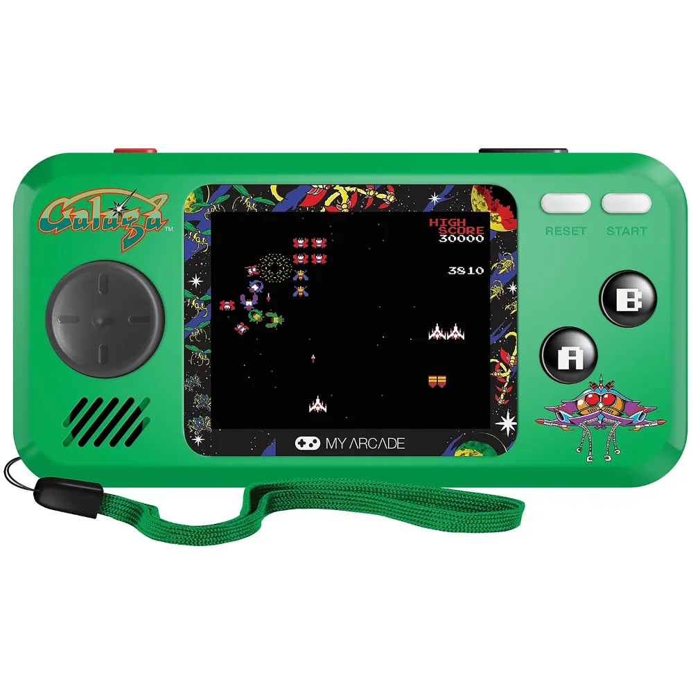 

video game consoles Galaga Pocket Player - Collectible Handheld Console with 3 Games