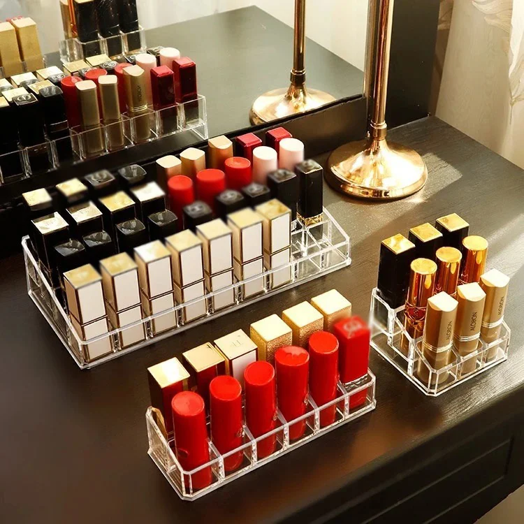 

24 Grid Acrylic Lipstick Box Makeup Organizer Storage Box Lipstick nail polish organizer Display Holder Cosmetic Organizer Box