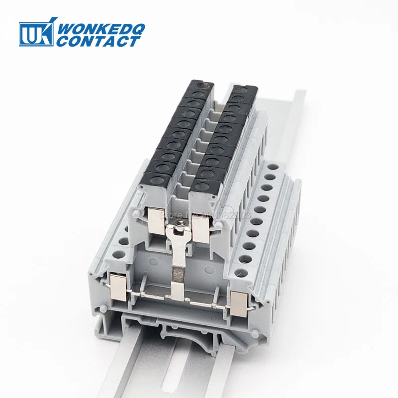 5 шт. UKK 5-PV 2 уровня эквивалент Бондер 4-конндуктор 4 мм UK винтовой провод электрический разъем din-рейка клеммный блок UKK5-PV