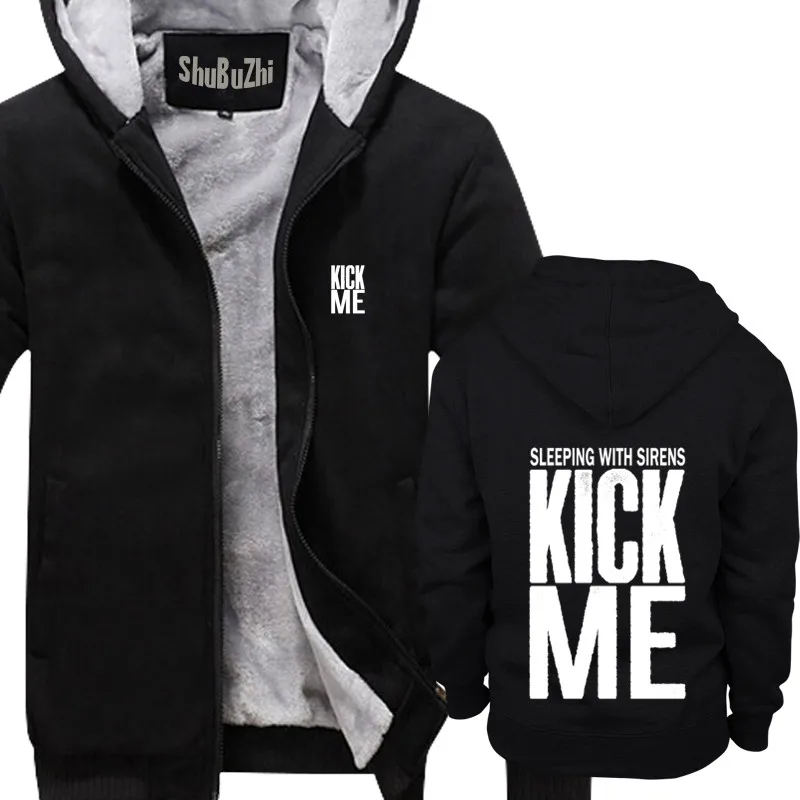 

Winter Hooded Men Fleece Hoodies Sleeping with Sirens Kick Me Men's Red SWS shubuzhi Jacket Men Hoodies Sweatshirts Mens Coat