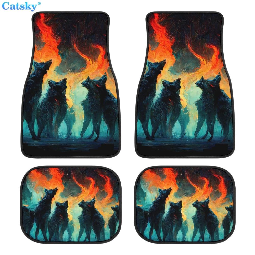 

Wolf animal wolf king Car Floor Mats Hippie Car Mat Car Accessories Gift Stoner Gift Retro Car Accessories Interior Car Decor