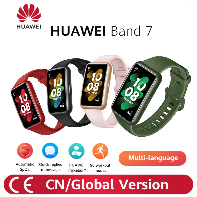 

Смарт-браслет Huawei Band 7, 1,47 дюйма, AMOLED, С Пульсометром