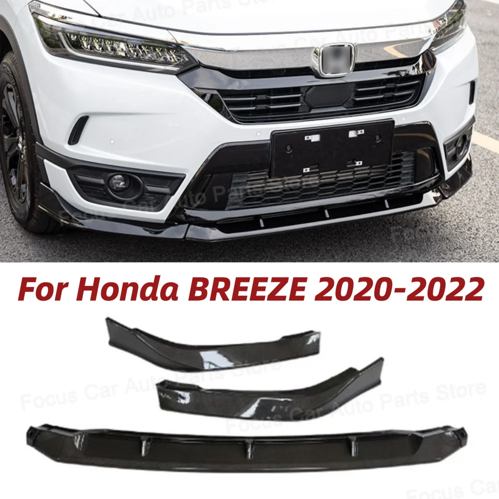 

Для Honda BREEZE 2020-2022 года автомобильный передний бампер подбородок хвост Bodykit губа модификация на бампере спойлер подбородок матовый черный водяной знак