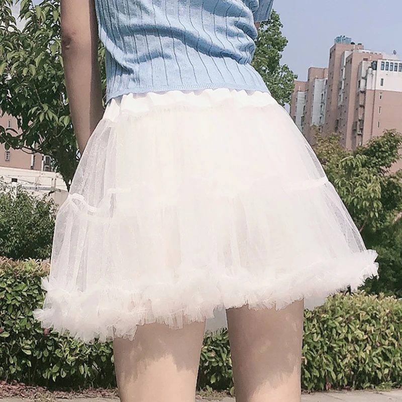

Jk boneless lolita soft yarn skirt support violence adjustable petticoat skirt skirt daily poncho skirt cosplay