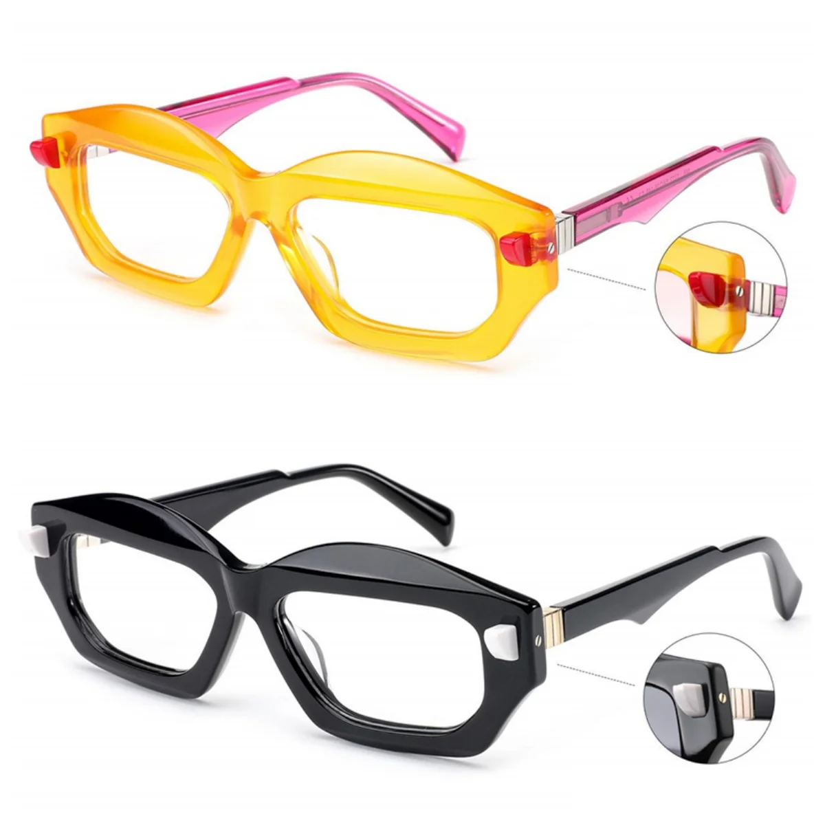 Оправа для очков в ретро стиле мужчин и женщин квадратные ацетатные оптические