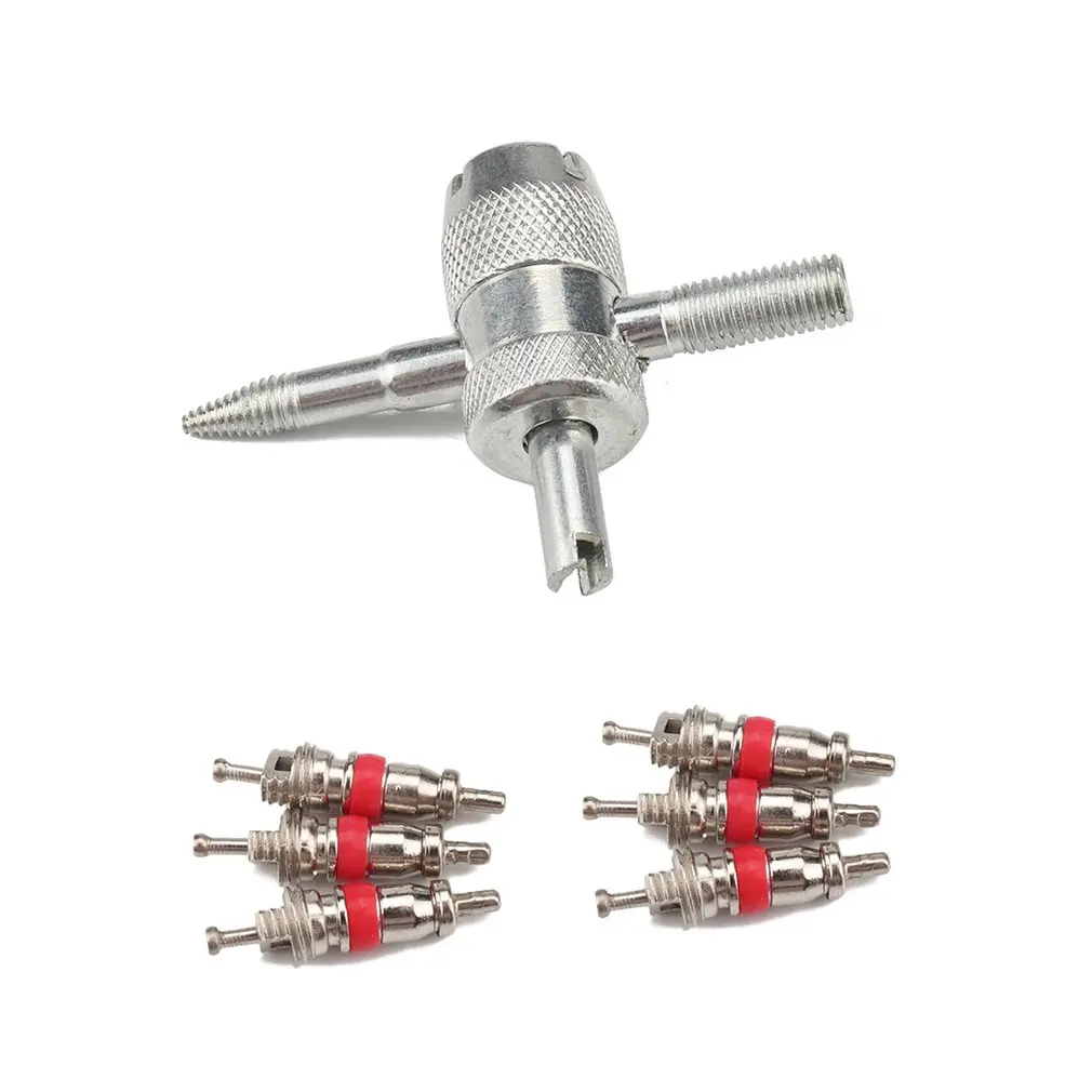 

Disassembly Tool Four-in-one Disassembly Tool Tire Valve Core Removal Tool Tyre Valve Repair Valve Core Remover Accessories