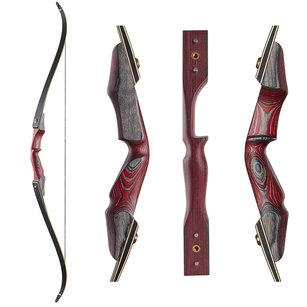 toparchery New Recurve Bow 30/40/50lbs Take-down Bow for Outdoor Shooting Sports Powerful Wooden Hunting Bow