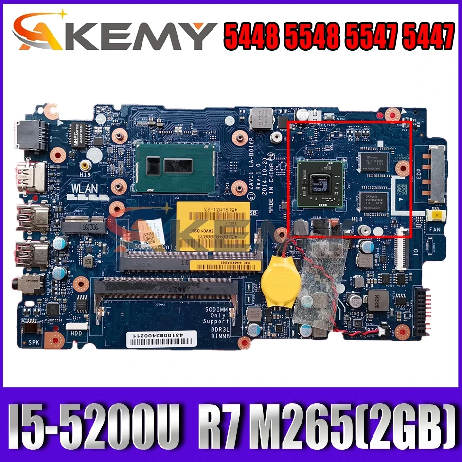 

Совершенно новый телефон для Dell Inspiron 5547 5447 5448 5548 Материнская плата ноутбука I5-5200U R7 M265(2 ГБ) Φ 28R71 материнская плата