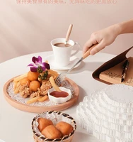 food oil absorbing paper fried food pad paper flower bottom paper lace pad paper kitchen oval square bun baking paper