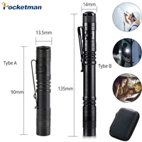 super small mini led flashlight set handheld pen light linterna pocket torch with high lumens for camping fishing lamp