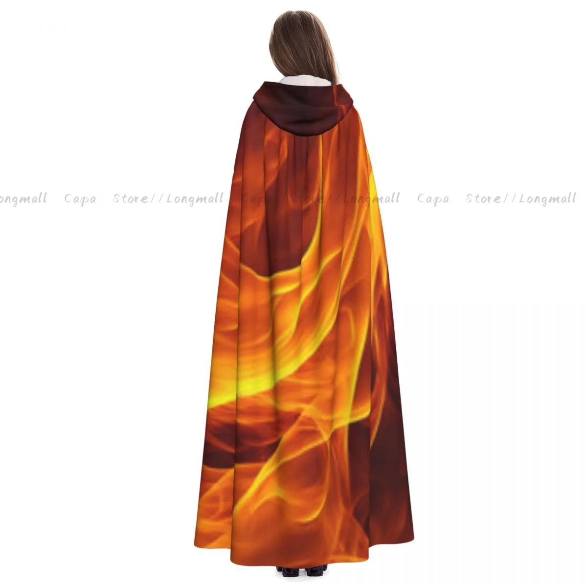 Абстрактный огненный фон плащ с капюшоном карнавальный костюм на Хэллоуин для