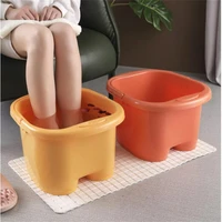 1pc home plastic bucket foot bath bucket bathroom foot tub wash basin laundry buckets home portable container with handle