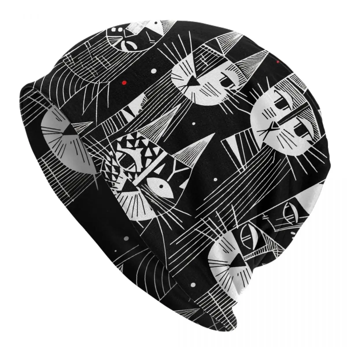 

Шляпа, шапки, милая художественная тонкая шапка для мужчин и женщин, причудливые Коты, теплая шапка на осень и весну, шапочки в стиле хип-хоп, облегающие шапки