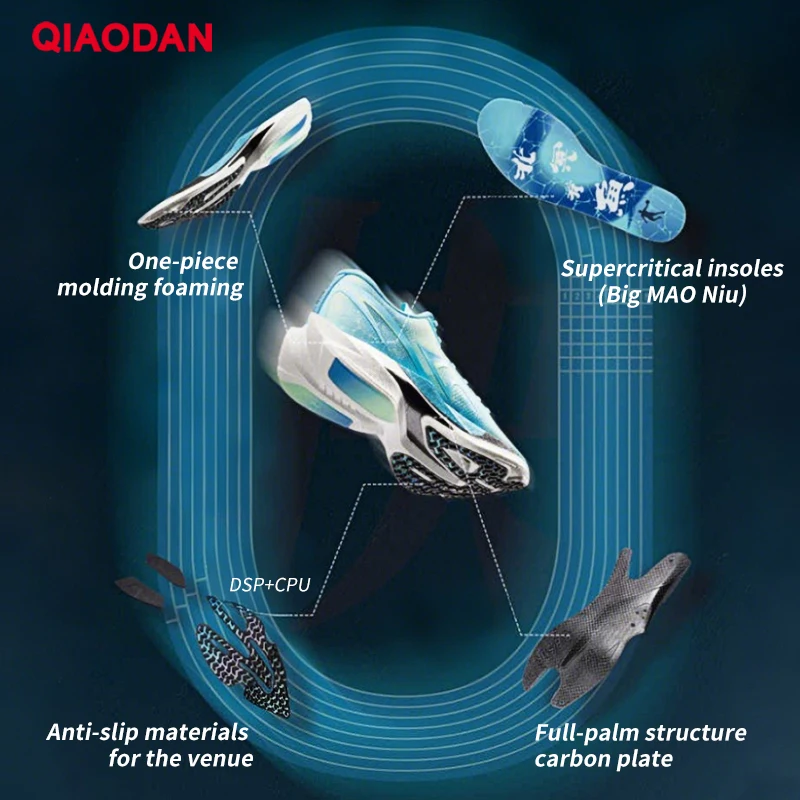 Фото Кроссовки QIAODAN Feiteng 2PRO 2026 мужские спортивные профессиональные для бега по пересеченной местности с карбоновой пластиной, для ходьбы QDB023252294T №5