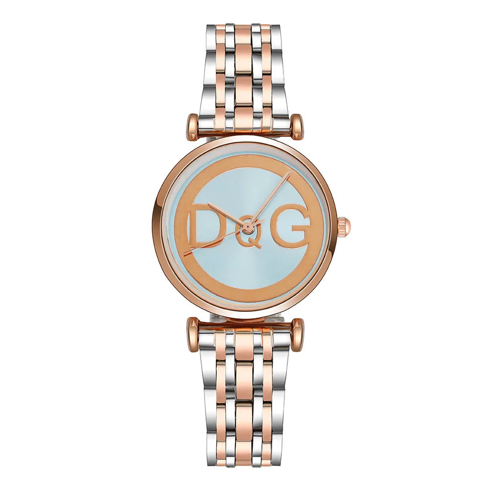 Relogio Fashion Luxury Brand DQG Women Watches Rhinestone Watch Casual Stainless steel gold band quartz Wristwatches Reloj Mujer