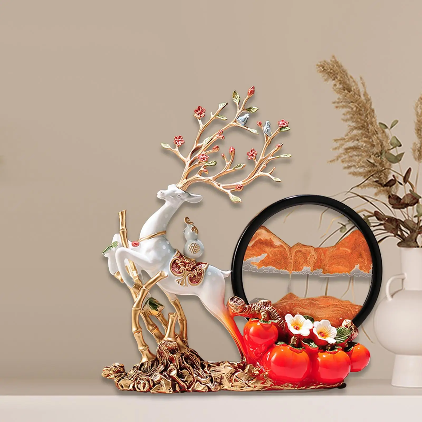 ПОДВИЖНЫЙ ПЕСОК Искусство Рисунок Декор олень скульптура Смола домашний декор