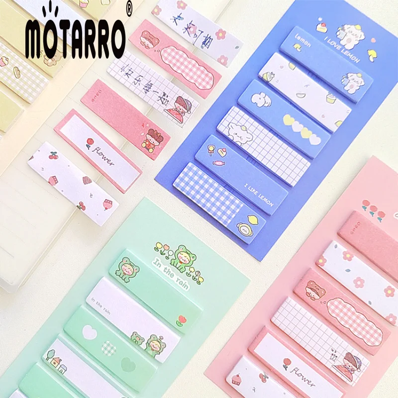 

120Pcs Kawaii Cartoon Sticky Notes Adhesive Office School Supplies Stationery Memo Pad Index Notepad Sketchbook Planner