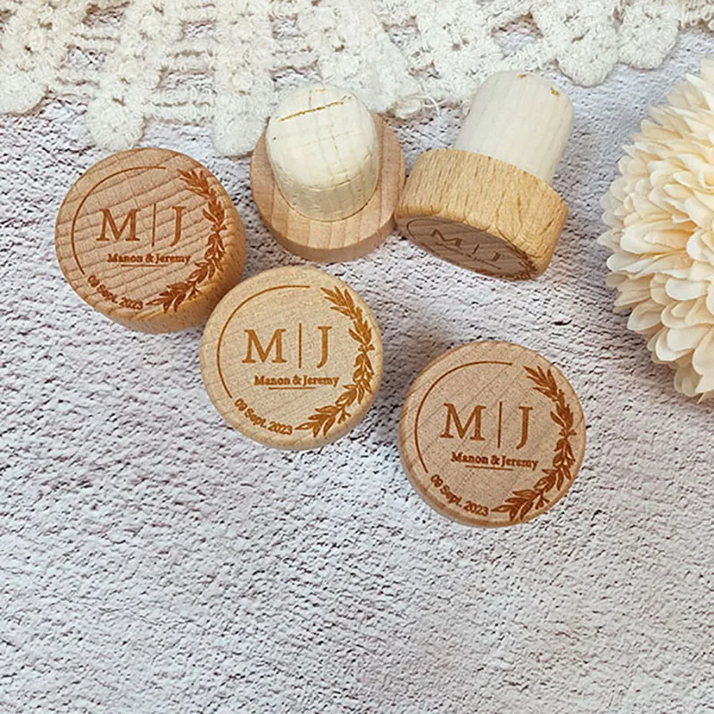 Деревянные пробки для винных бутылок на заказ заглушки подарки гостей свадьбы