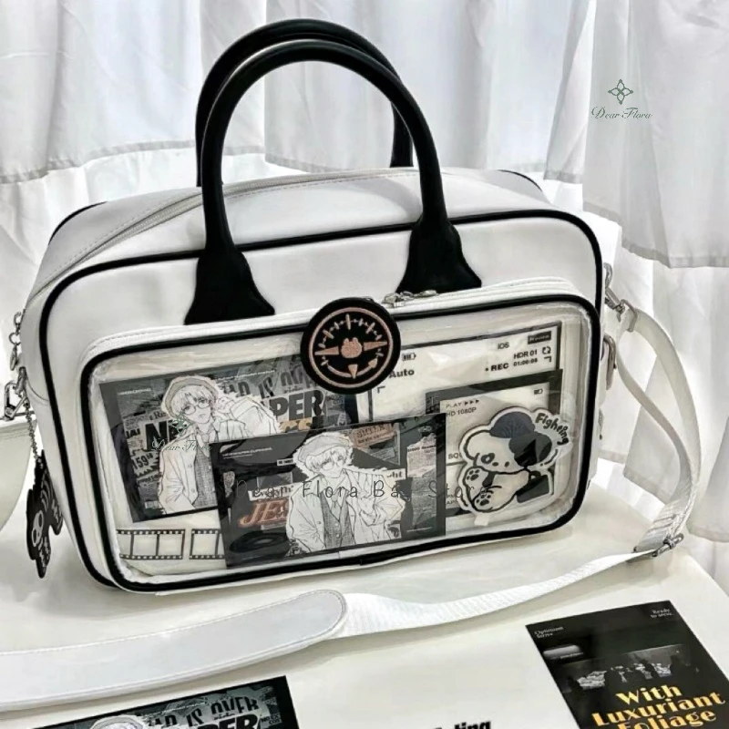 Y2K милая сумка Лолита Ита Kawaii для девочек прозрачная сумка-мессенджер большая