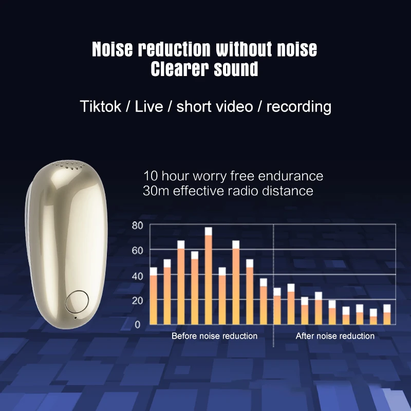 

Professionnel Microphone With Charging Compartment Ultra-low Latency Noise Reduction Small For Ios Android Wireless Microphone