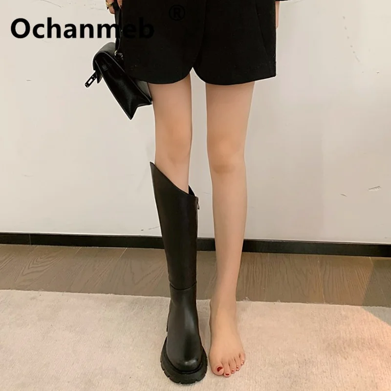

Женские ботинки из натуральной кожи, на платформе, 34-43