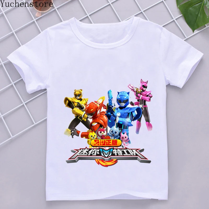 

Mini Force X T-shirt Cartoon Animation T-shirt Print Short Sleeve Boys' And Girls' Summer Fashion T-shirt Wholesale Parcel post