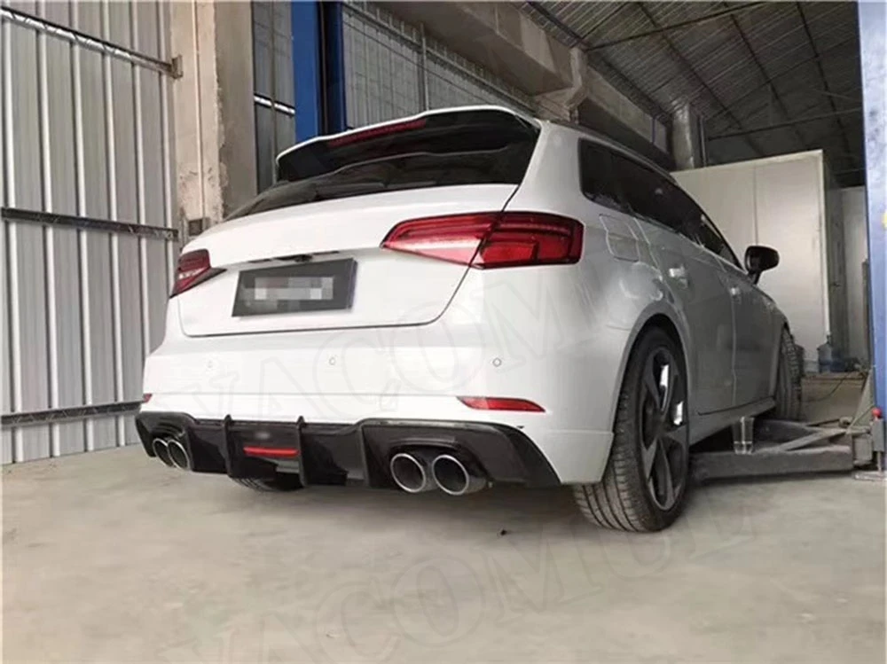 Задний бампер из углеродного волокна спойлер диффузор для Audi A3 Sline S3 Hatchback Sportback 2017