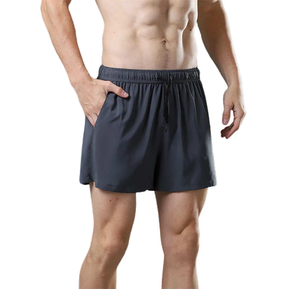 

Мужские повседневные шорты, летняя модная мужская одежда, спортивная одежда для тренажерного зала, бега, мужские шорты с кулиской, однотонн...