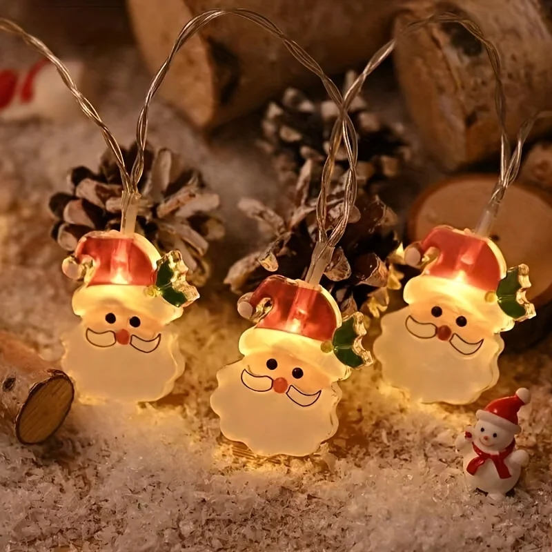 

Рождественская светодиодная подсветка, атмосфера елки, подсветка, подвеска, цветное праздничное украшение Санта-Клаус, снеговик