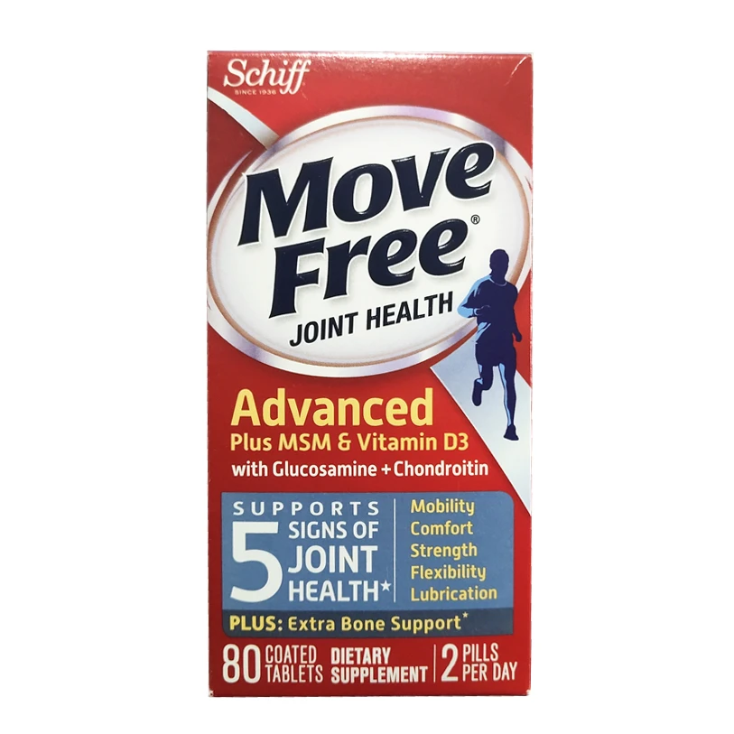 

Move Free Advanced 80 Tablets with Glucosamine Joint Supplements health Cushioning Lubrication Cartilage Arthritis Pills