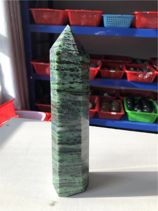 

1.75 kg Natural ruby zoisite epidote stone quartz crystal tower points wholesale for chakra healing