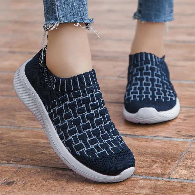 

Without Lace Sneakers Platform Fitness Fashion Women Sport Shoes Low Running Girl Slip-Ons Red Sports Shoes Soft Outsole Tennis