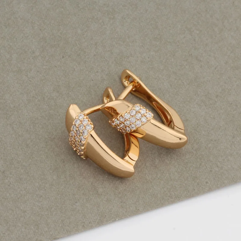 

Classic Unusual Gold Color Drop Earrings For Women Luxury Quality Natural Cubic Zircon Fine Jewelry Vintage Earrings