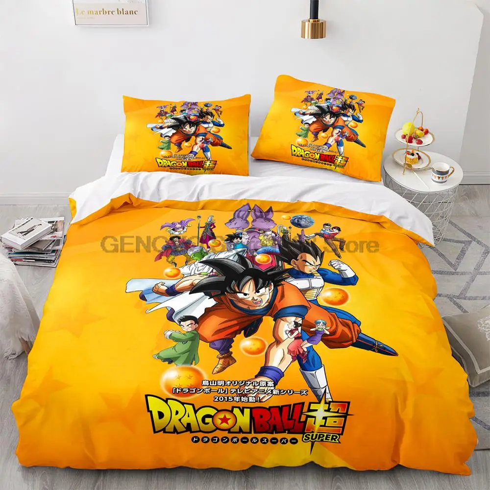 

Anime Goku Bedding Set Single Twin Full Queen King Size Son-Goku Bed Set Aldult Kid Bedroom Duvetcover Sets 3D Print 040