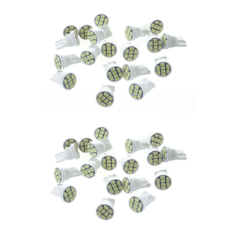 

40 X T10 W5W 168 194 8 SMD LED Bulb Light White Lights For Car