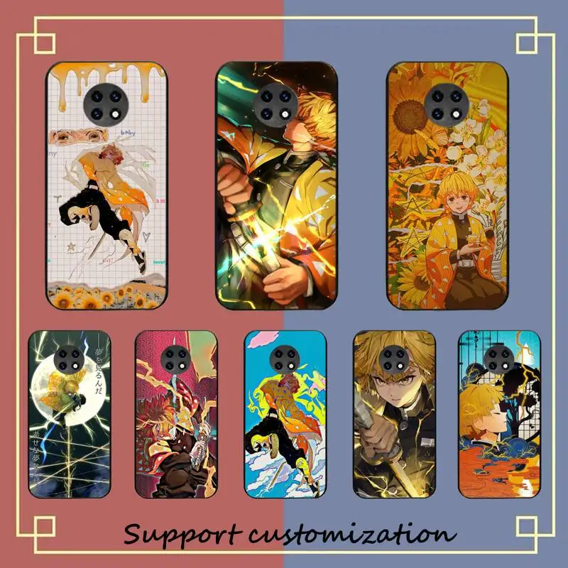 

Demon Slayer Agatsuma Zenitsu Phone Case For Xiaomi Redmi Note 8A 7 5 Note 8pro 8T 9Pro TPU Coque for note 6pro