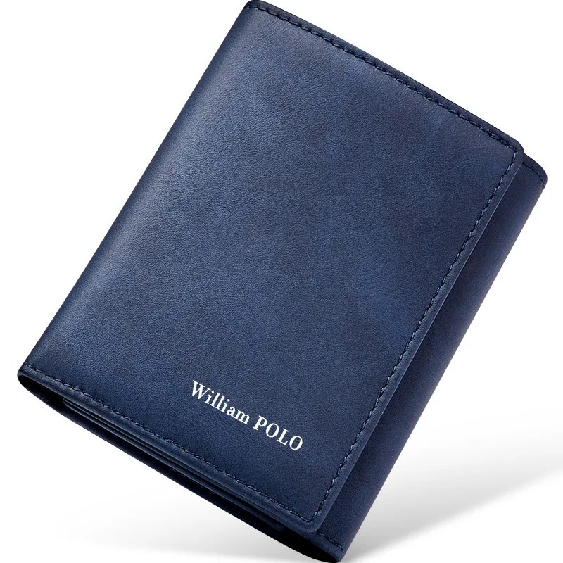 Роскошный брендовый кошелек WILLIAMPOLO для мужчин стильный короткий бумажник мелочи