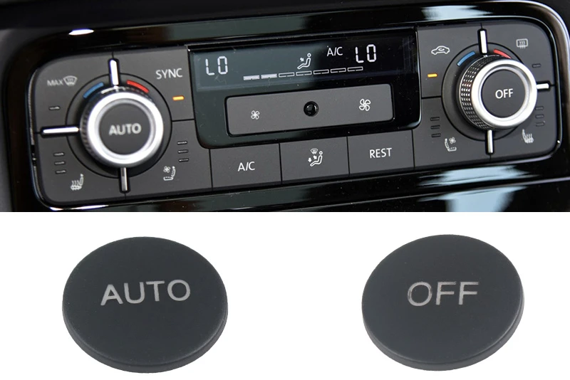 

1pc for Volkswagen VW Touareg Air Conditioning A/C Panel Knob AUTO OFF Round Switch Button Cover