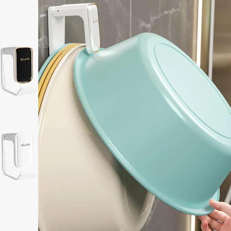 

Настенный держатель для хранения раковины, крючки без отверстий, Водонепроницаемые многофункциональные липкие вешалки для туалета, кухни