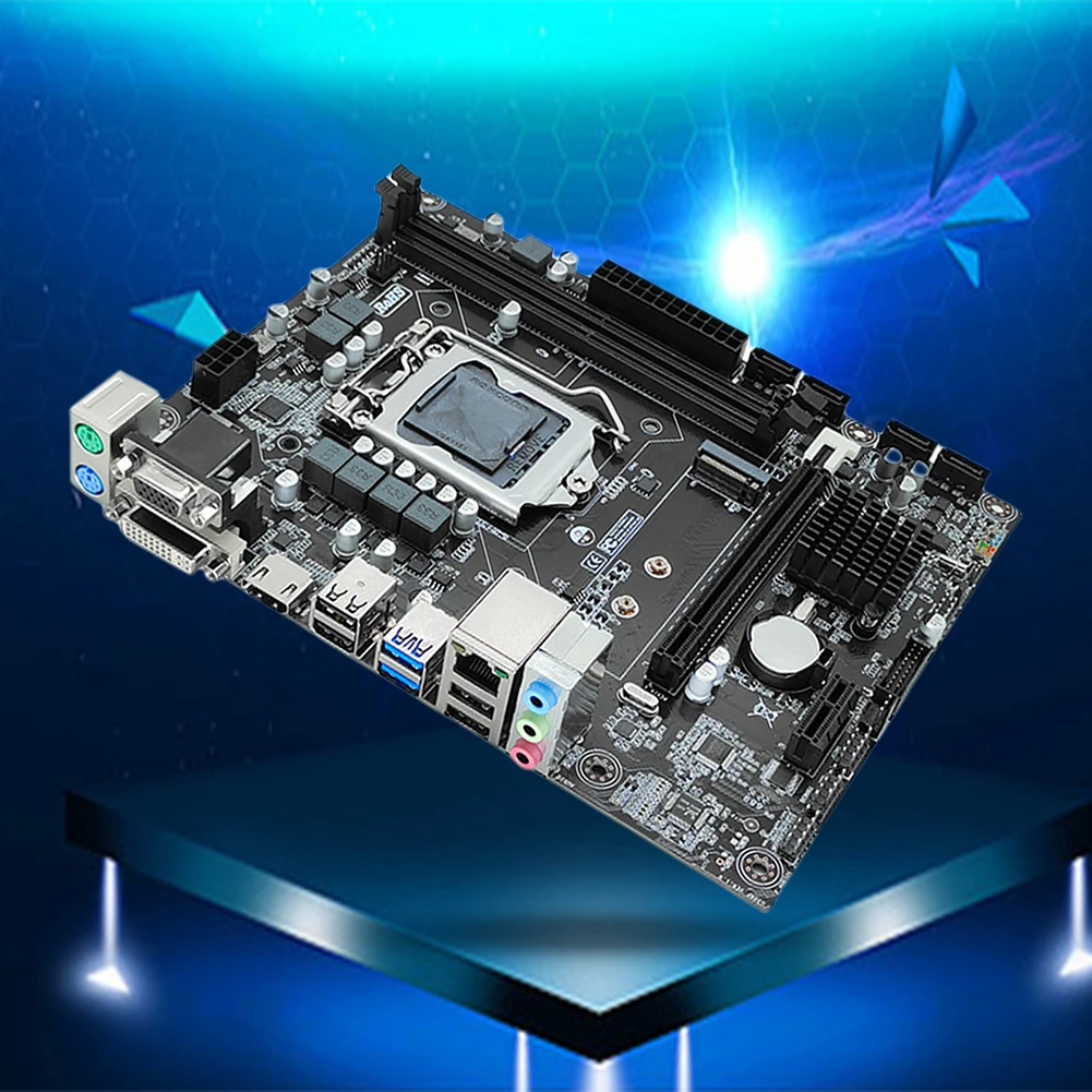 

H310 Computer Motherboard 32GB LGA1151 Desktops Motherboard VGA/HDMI-compatible/DVI Ports PC Mainboard 100M Network
