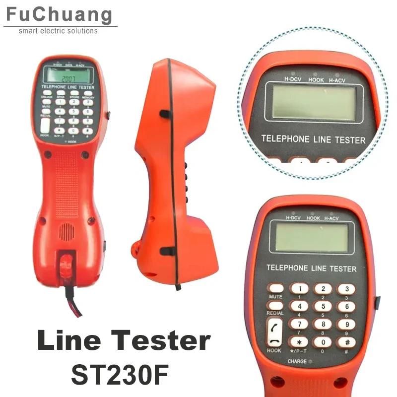 

Тестер телефонной линии LCD ST230F lineman, набор телефонных звонков walker, стыковой кабель, тест переменного/постоянного тока