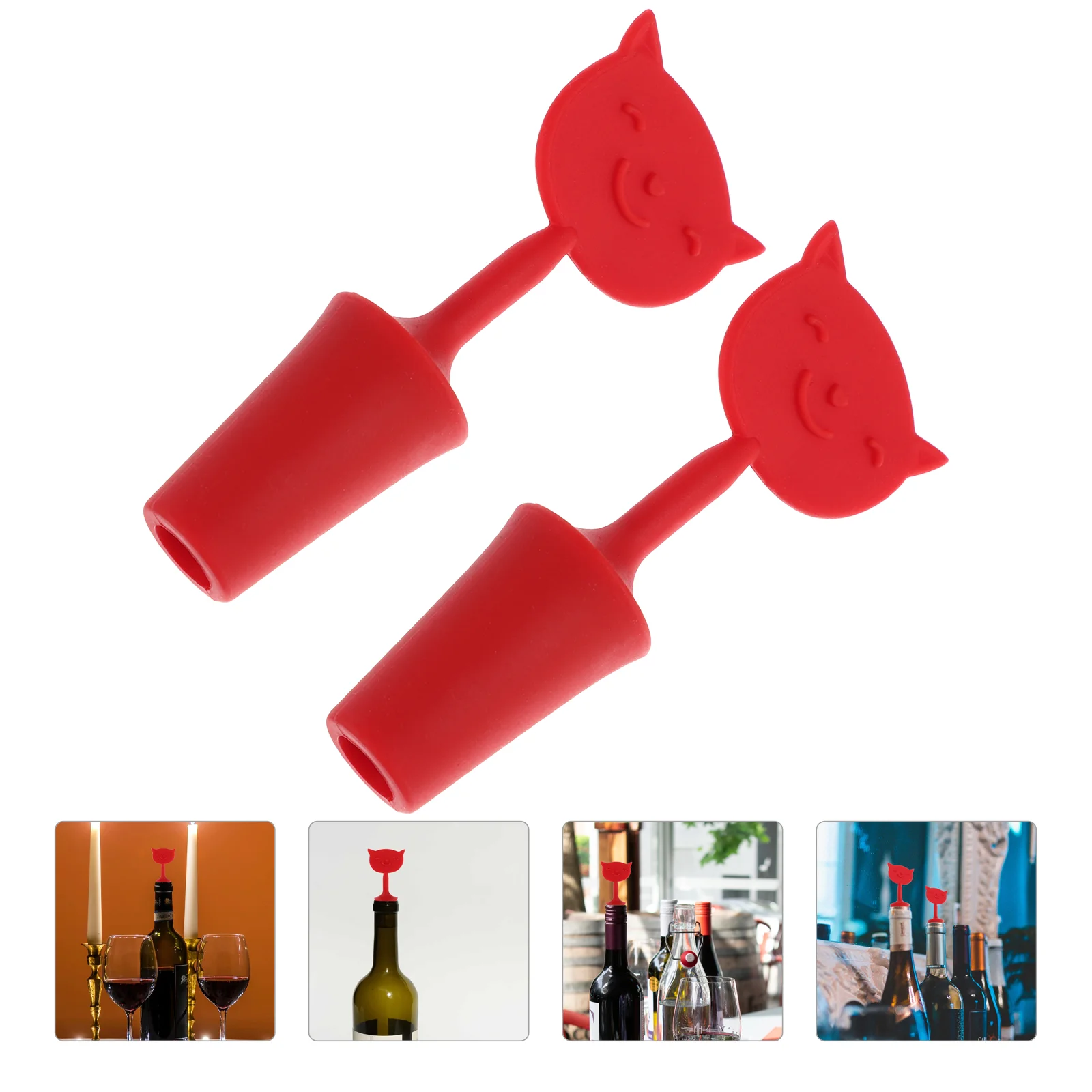 

Stopper Bottle Stoppers Silicone Sealer Corks Champagne Cork Cat Preserver Cap Plug Beverage Decorative Animal Reusable Saver