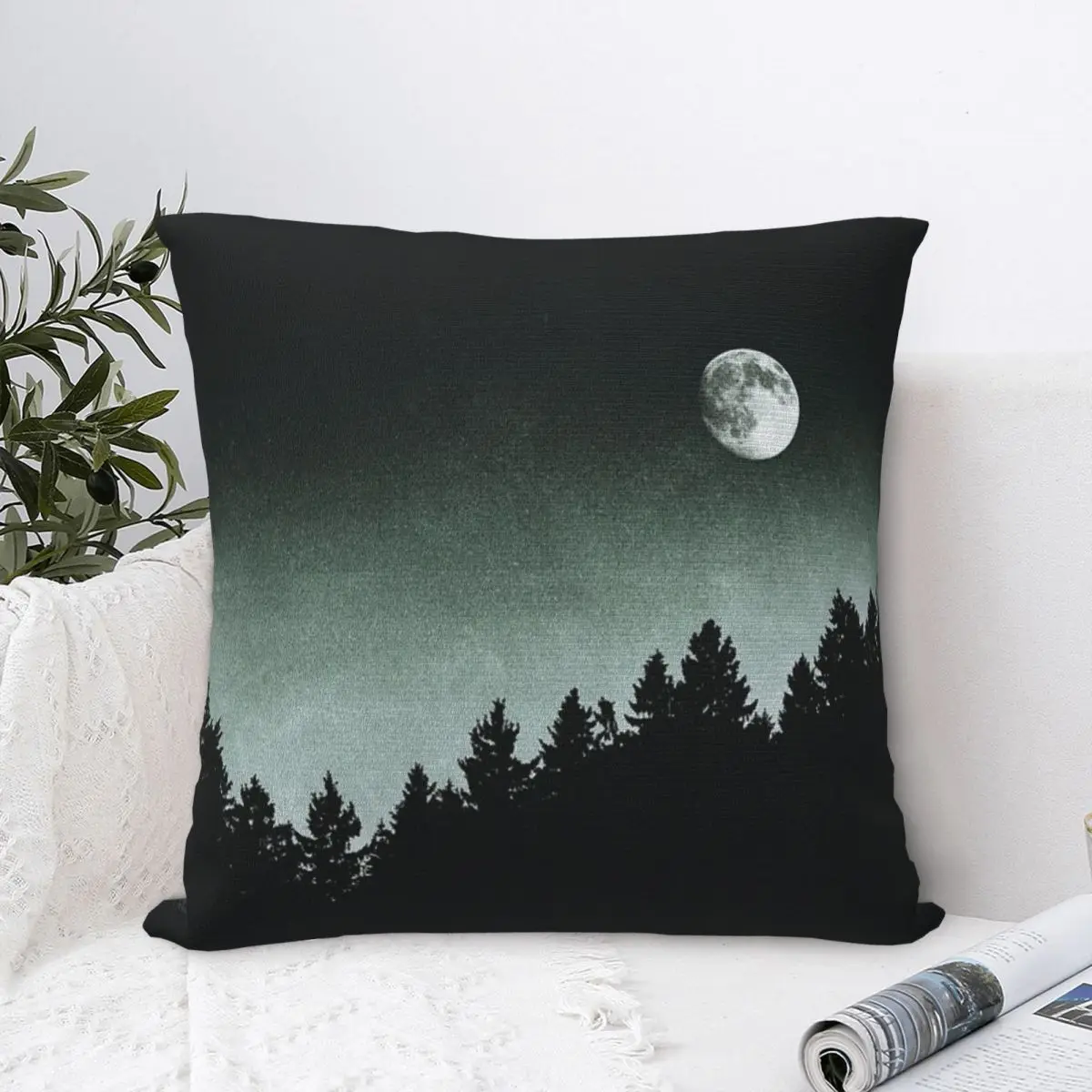 Наволочка для подушки под лунным светом киви дыня колли чехол наволочка спальни