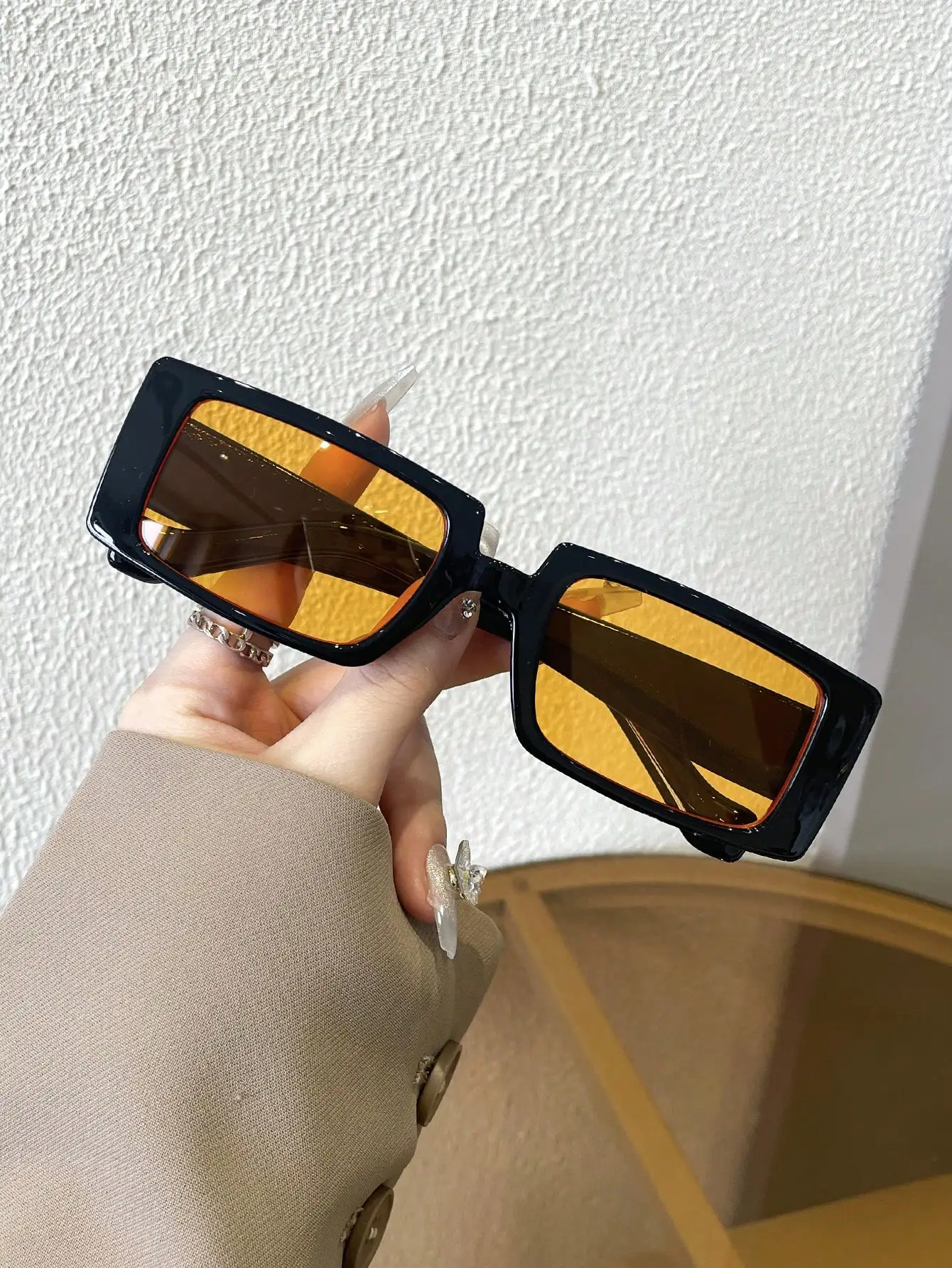 Винтажные Прямоугольные Солнцезащитные Очки Унисекс С Защитой UV400