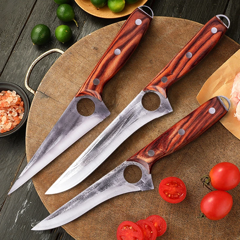 

Boning Knife Forged Butcher Knife 5cr15Mov Stainless Steel Cleaver Knife Wooden Handle Outdoor Camping Knife Survival Knife