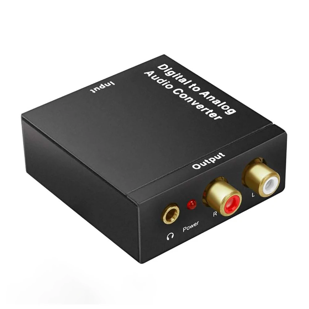 

Audio Digital to Analog Converter DAC with 3.5mm Jack Optical SPDIF Toslink Coaxial to Analog Stereo L/R Converter for PS4 Xbox