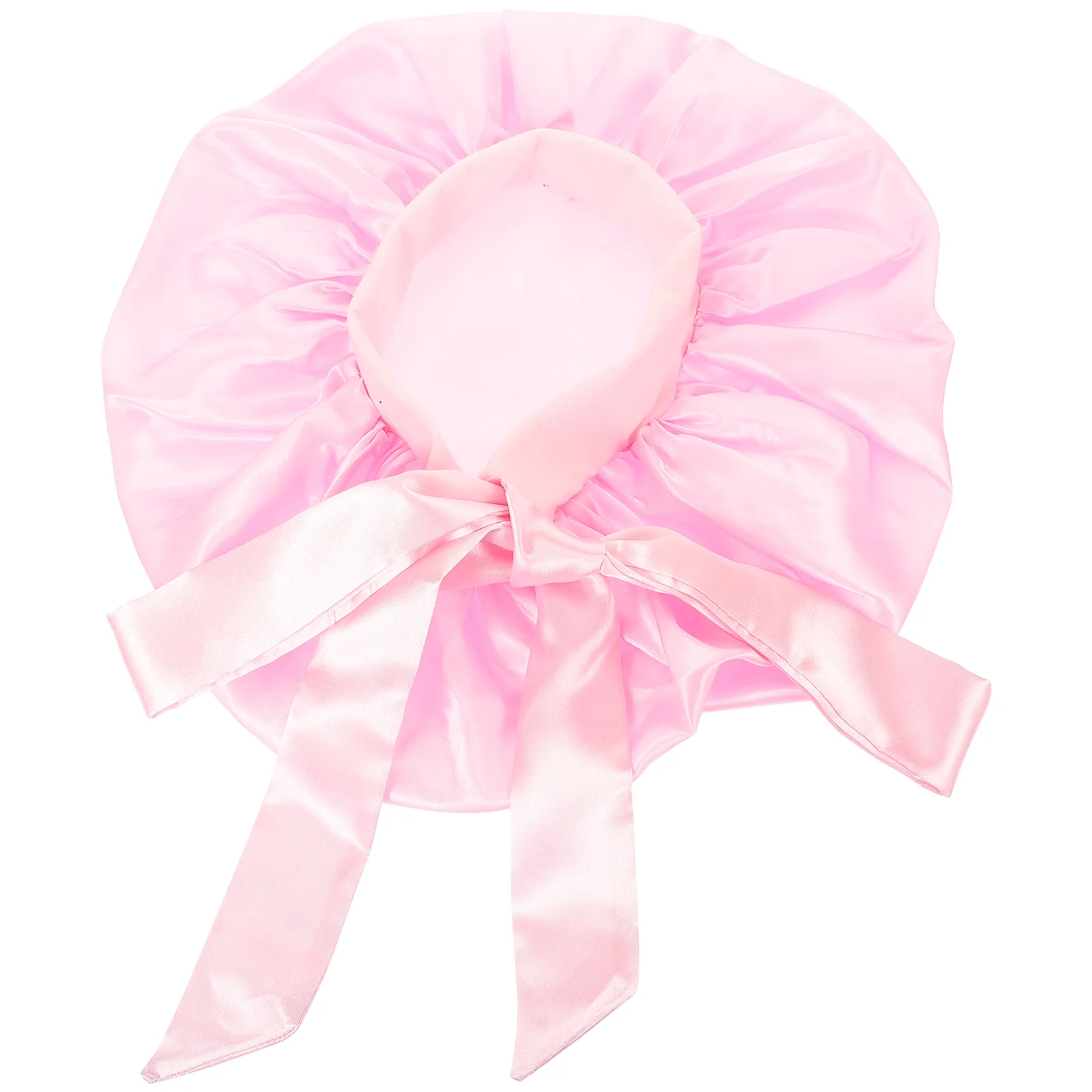 

Bonnet Caps Cap Sleeping Hair Satin Women Bath Reusable Shower Hats Proof Water Bathing Cover Bonnets Hat Band Tie Night Head