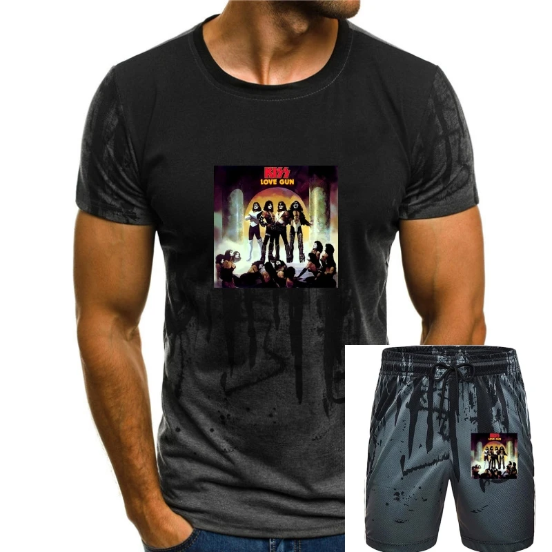 Kiss Heavy Metal Band Love Gun Album Record Cover Art T-Shirt S-2Xl New Trends Tee Shirt