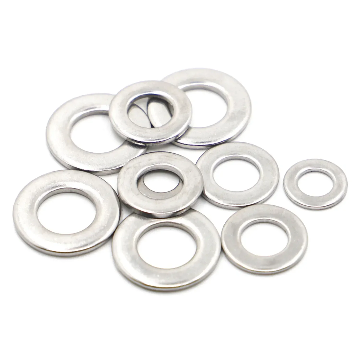 

M1.6 M2 M2.5 M3 M3.5 M4 M5 M6 M8 M10 M12 M14 M16 M18 M20 M22 M24 GB97 DIN125 A2 70 304 Плоская шайба из нержавеющей стали Простая прокладка