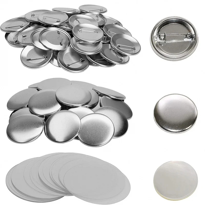 Metal Button Pins Blank Button Badge Parts Maker значки набор 25MM/32MM/37MM/44MM/50MM/56MM/58MM 100PCS